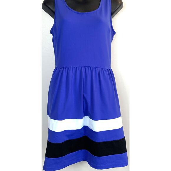 Cynthia Rowley Blue Dress Stripe Accent with Pockets Size Small - Picture 1 of 6
